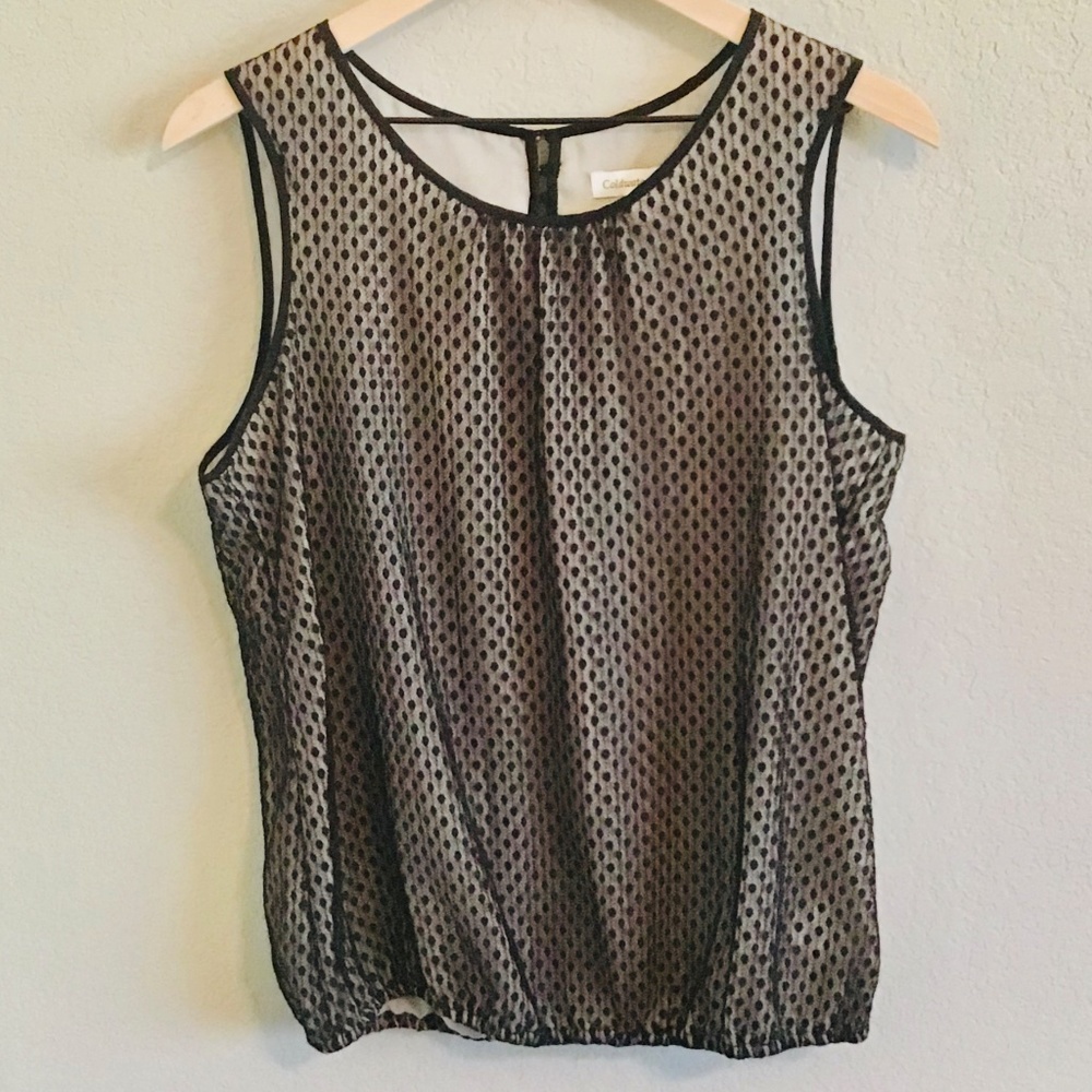 Coldwater Creek Black/nude sleeveless top